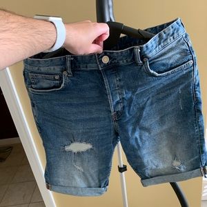 Slim Fit Denim Shorts